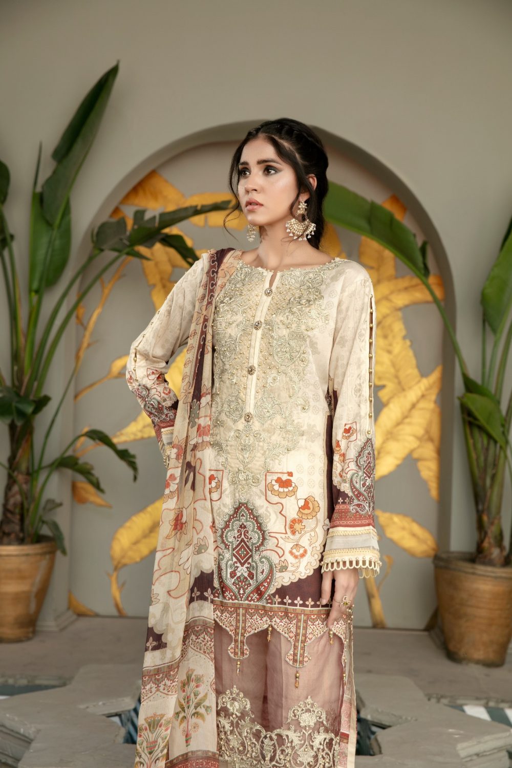 Luxury Lawn AL 283 | Dollat Combinations Official